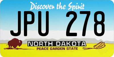 ND license plate JPU278