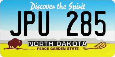 ND license plate JPU285