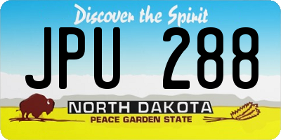 ND license plate JPU288