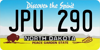 ND license plate JPU290