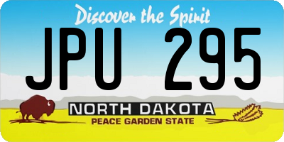 ND license plate JPU295