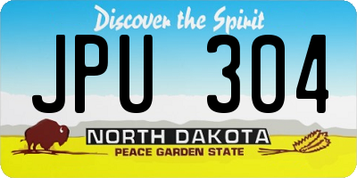 ND license plate JPU304