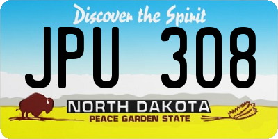 ND license plate JPU308