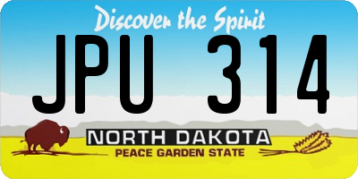 ND license plate JPU314