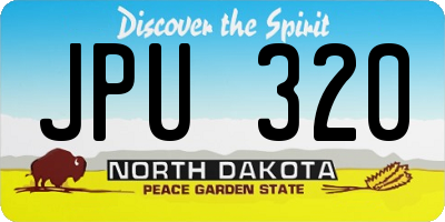 ND license plate JPU320
