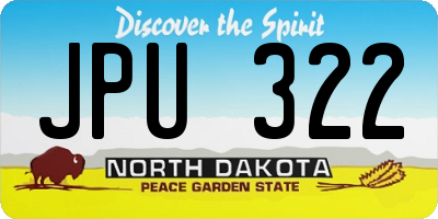 ND license plate JPU322