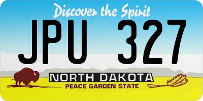 ND license plate JPU327