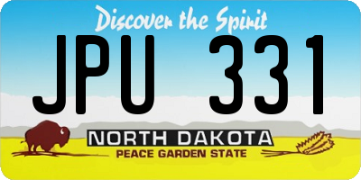 ND license plate JPU331