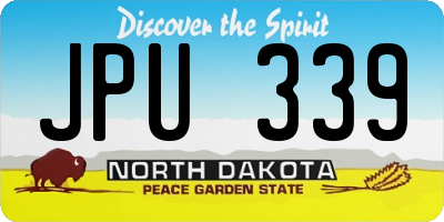 ND license plate JPU339