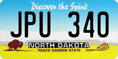 ND license plate JPU340