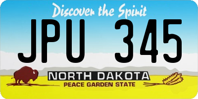 ND license plate JPU345