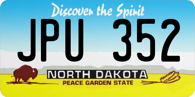 ND license plate JPU352