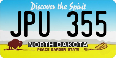 ND license plate JPU355