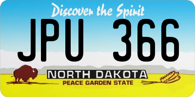 ND license plate JPU366