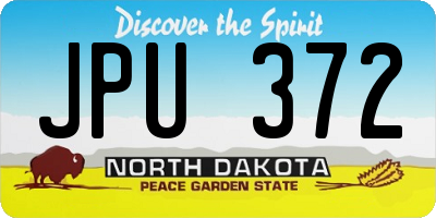 ND license plate JPU372