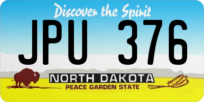 ND license plate JPU376