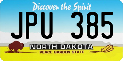 ND license plate JPU385