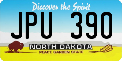 ND license plate JPU390