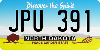 ND license plate JPU391