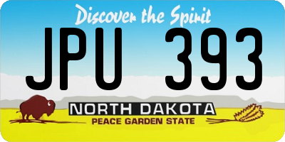 ND license plate JPU393