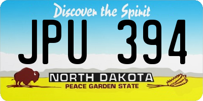 ND license plate JPU394