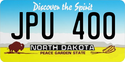 ND license plate JPU400