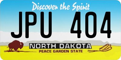ND license plate JPU404