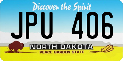 ND license plate JPU406
