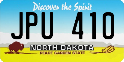 ND license plate JPU410
