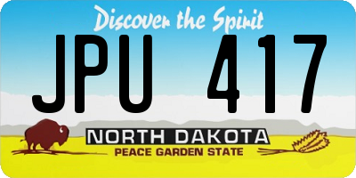 ND license plate JPU417
