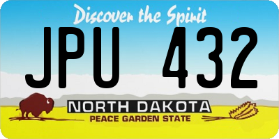 ND license plate JPU432