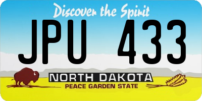 ND license plate JPU433