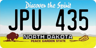 ND license plate JPU435