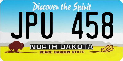 ND license plate JPU458