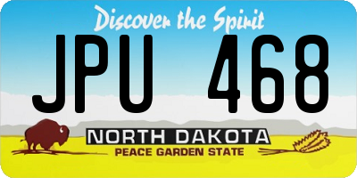 ND license plate JPU468