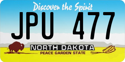 ND license plate JPU477