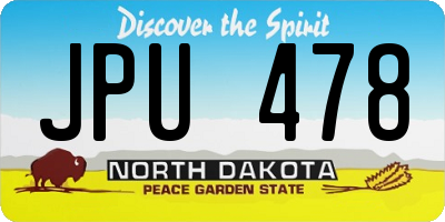 ND license plate JPU478