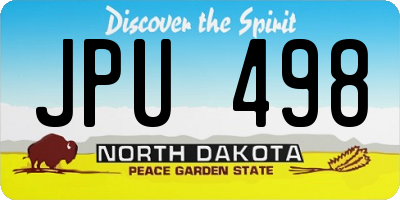 ND license plate JPU498