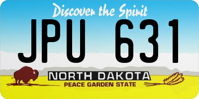 ND license plate JPU631