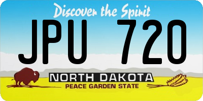 ND license plate JPU720