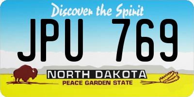ND license plate JPU769