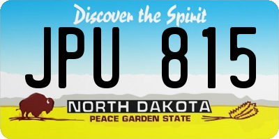 ND license plate JPU815
