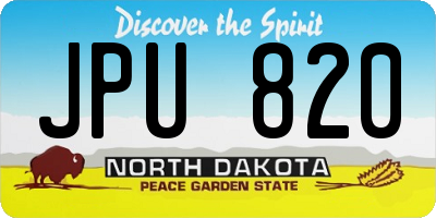 ND license plate JPU820