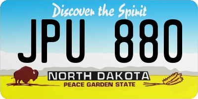 ND license plate JPU880
