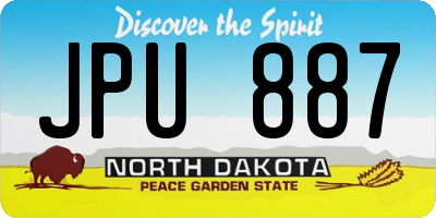 ND license plate JPU887