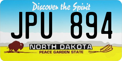 ND license plate JPU894