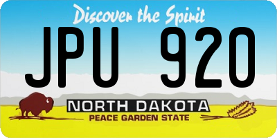 ND license plate JPU920