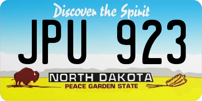 ND license plate JPU923