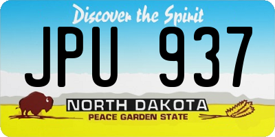 ND license plate JPU937