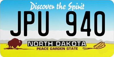 ND license plate JPU940